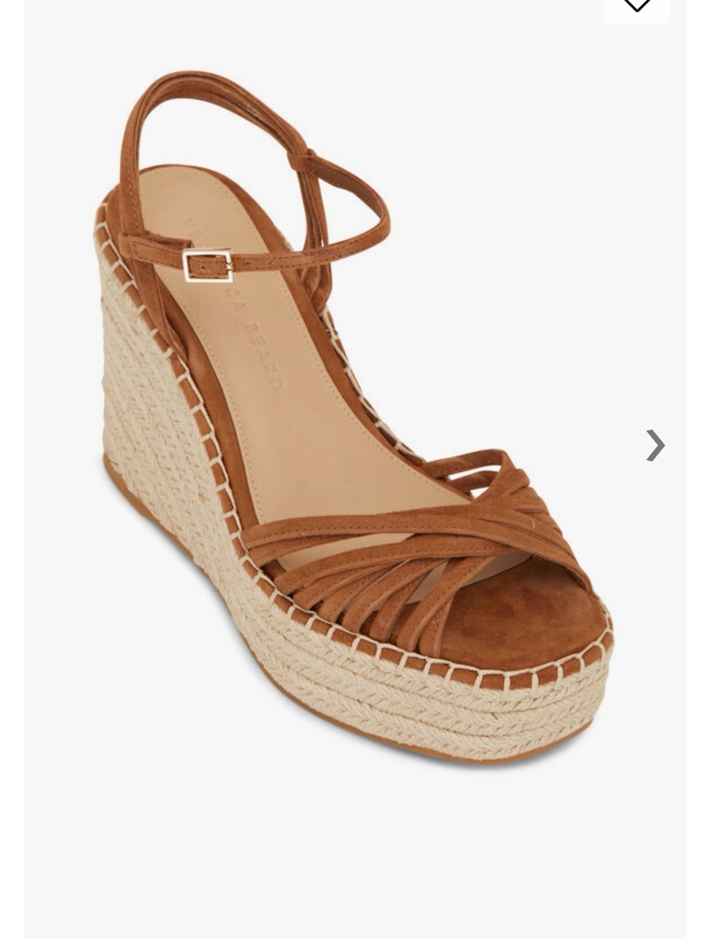 Veronica Beard Tan Suede Espadrille Wedge Sandals
